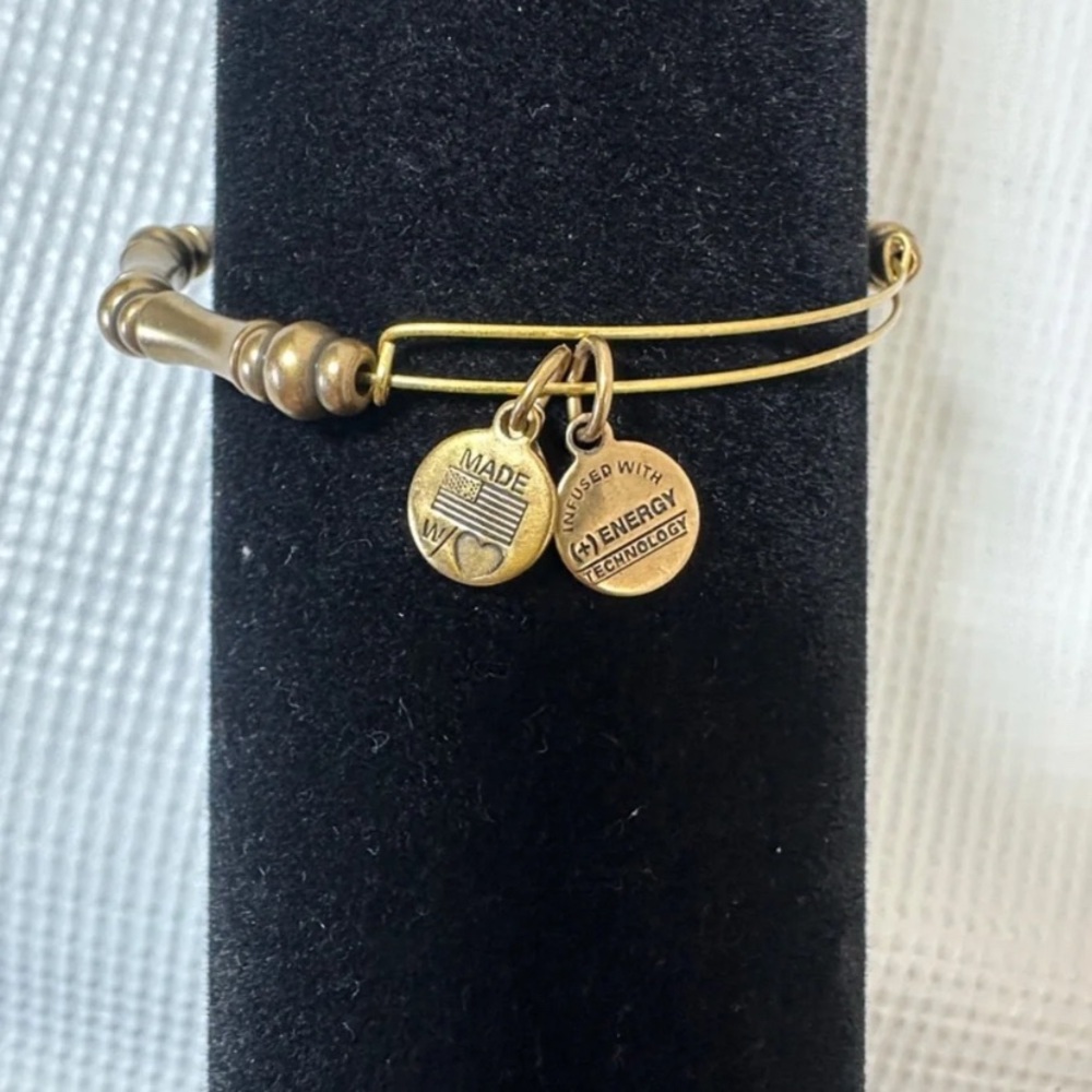 Alex and Ani Gold-Tone Expandable Charm Bangle Bracelet